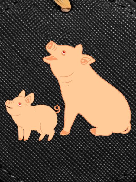 Mother pig with piglet