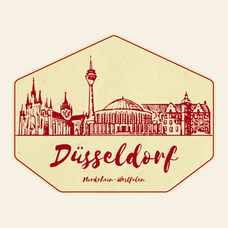 Düsseldorf Skyline Badge