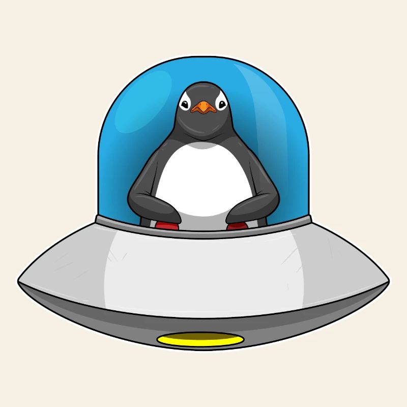Pinguin Raumschiff Weltraum