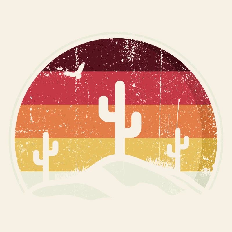 Desert Sunset Cacti Circle