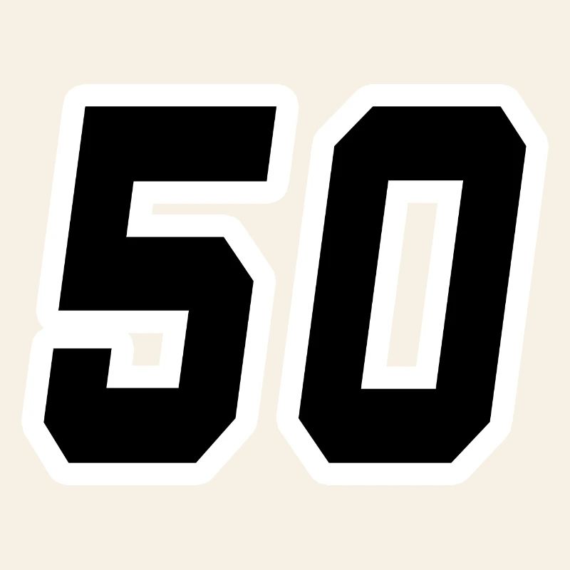 Zahl fünfzig 50