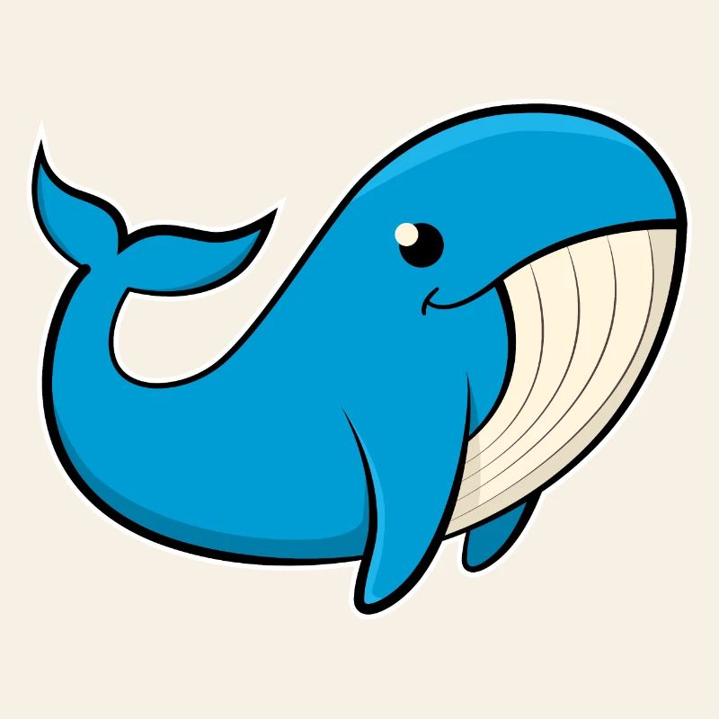 Fröhliches Bild eines Blauwals