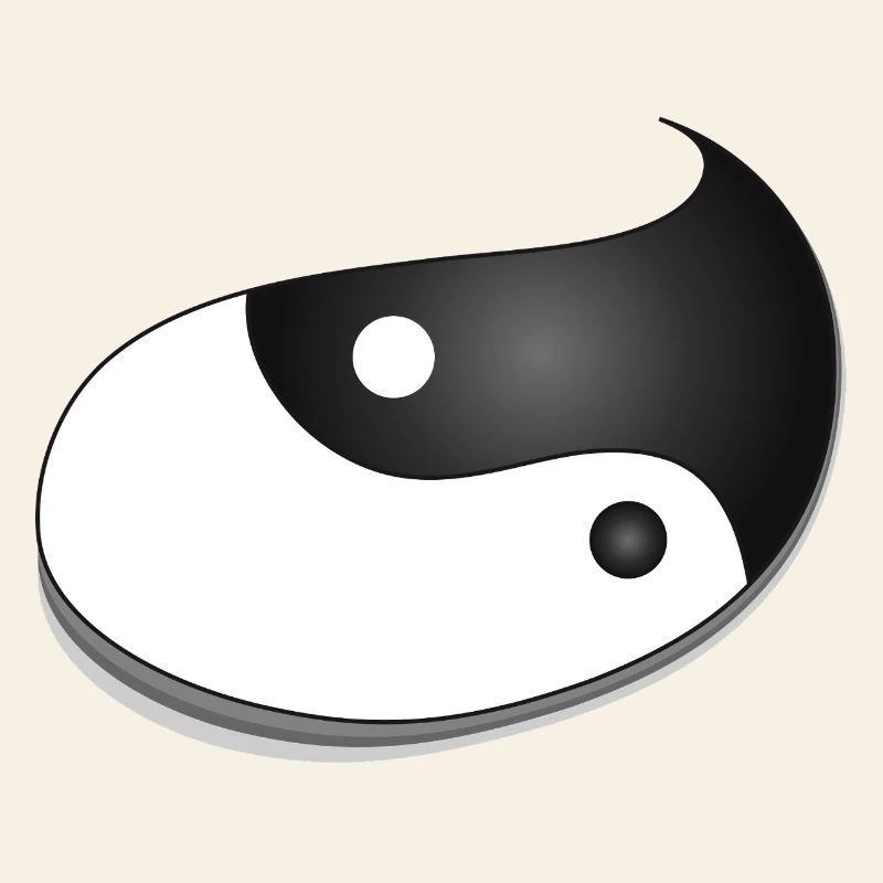 Yin-Yang Symbol in Teardrop Shape – Balance Design