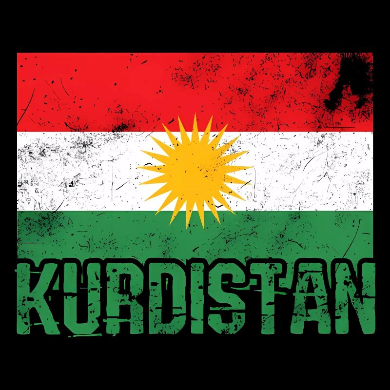 Symbole de paix kurde avec les Kurdes du Kurdistan