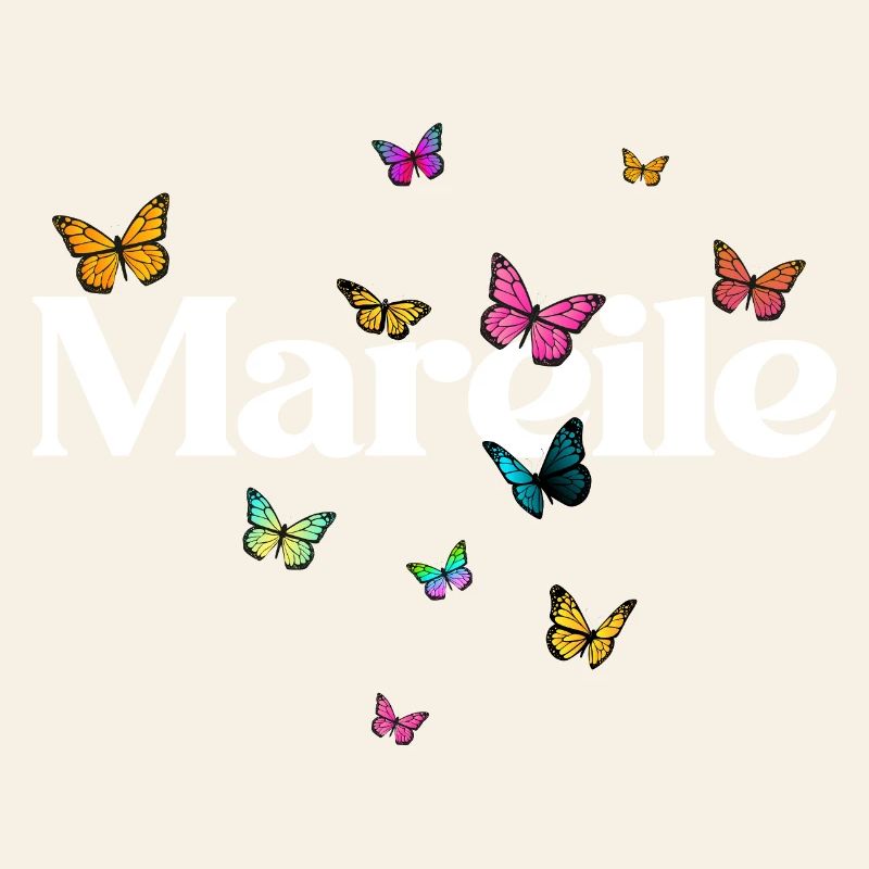 Schöner Mädchenname mit Schmetterlingen MAREILE