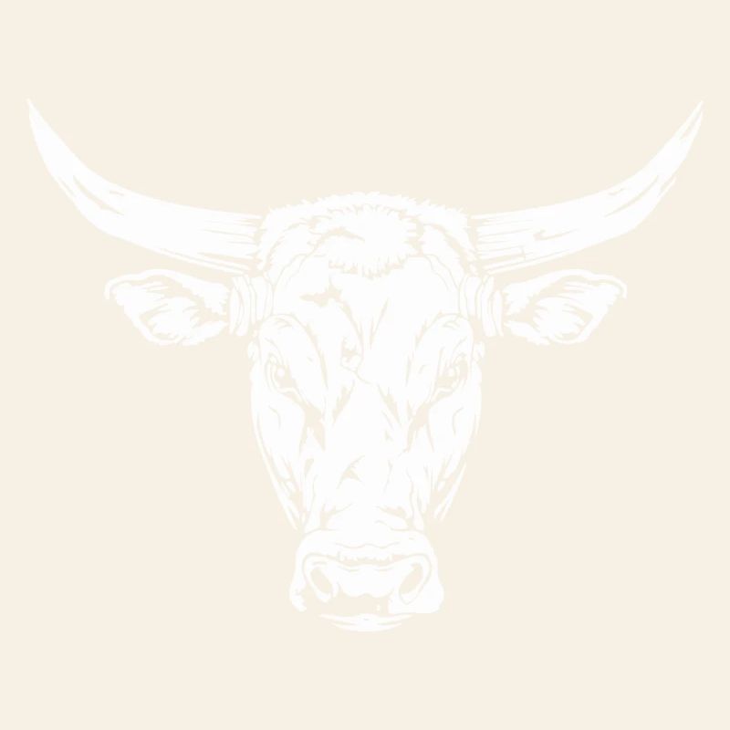 Bull Head Silhouette Design