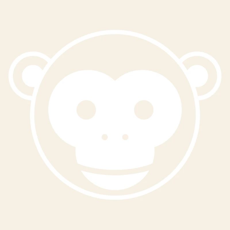Tête de singe - Dessin animé mignon au visage de singe