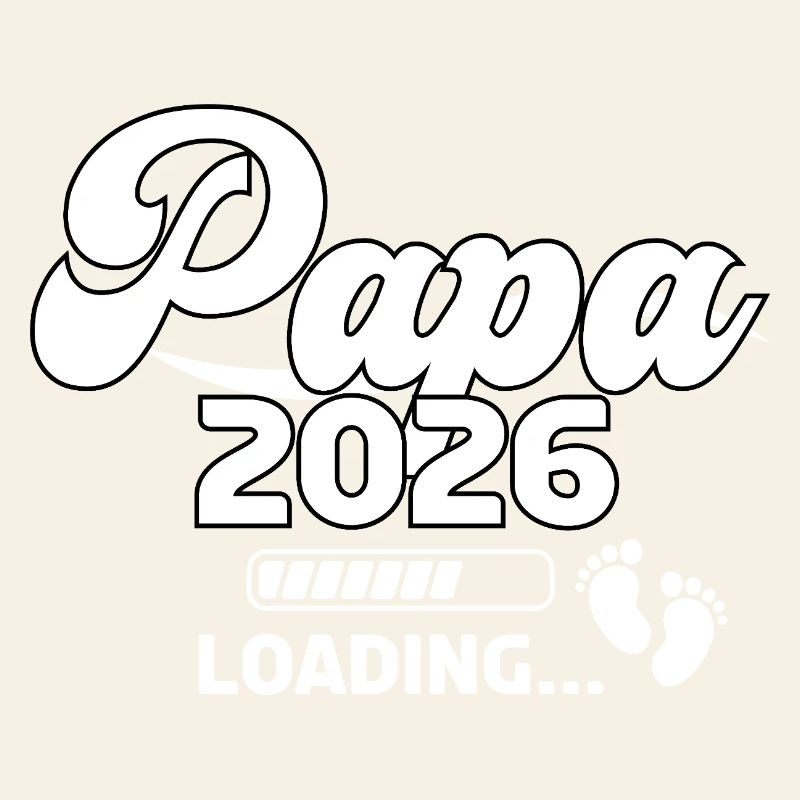 Dad 2026 Loading Bar Foot Print Design