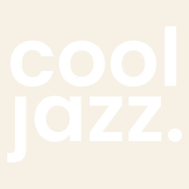 Typographie monochrome jazz cool