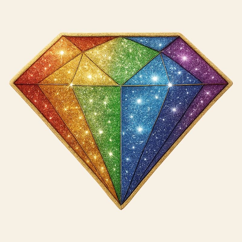 Rainbow Glitter Diamond