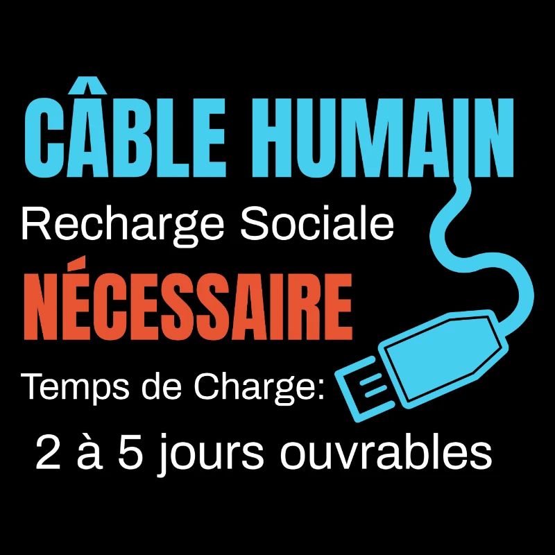 Human Cable Social Recharge humor