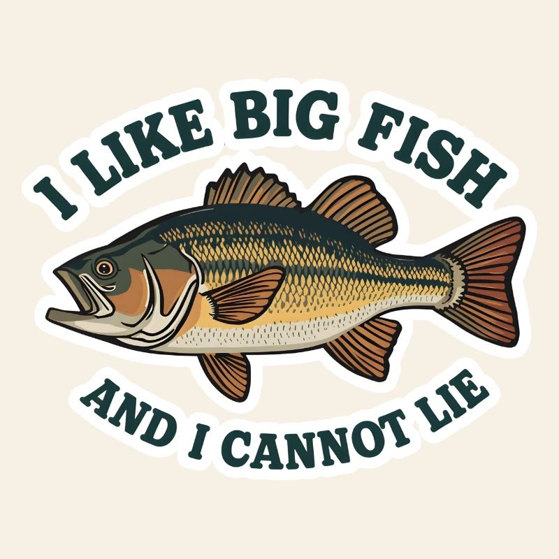 Großer Fisch Spruch I Like Big Fish 