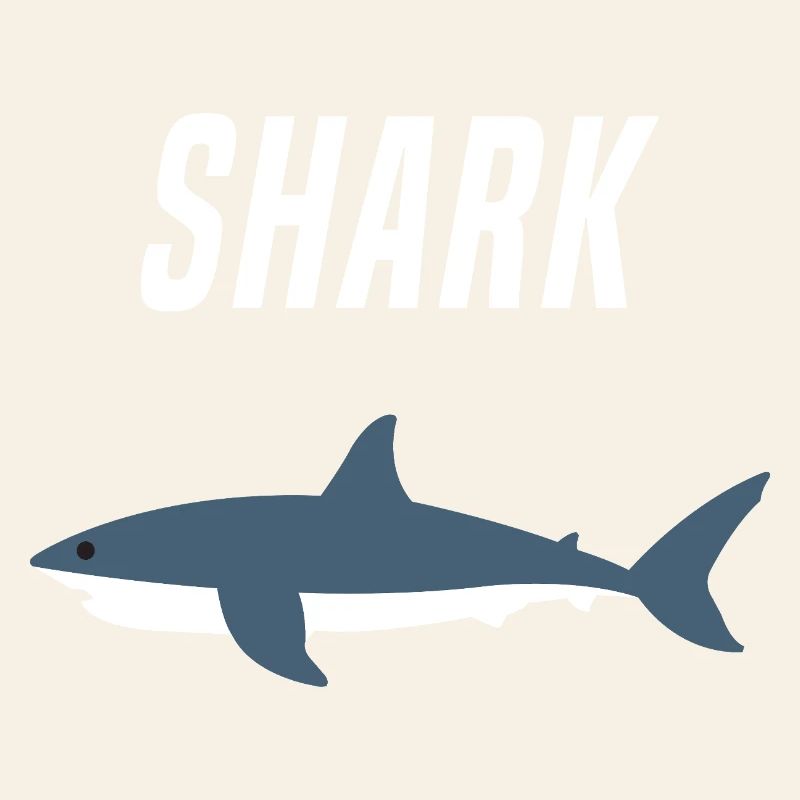 Nautic Design Shark Silhouette Bold Typography