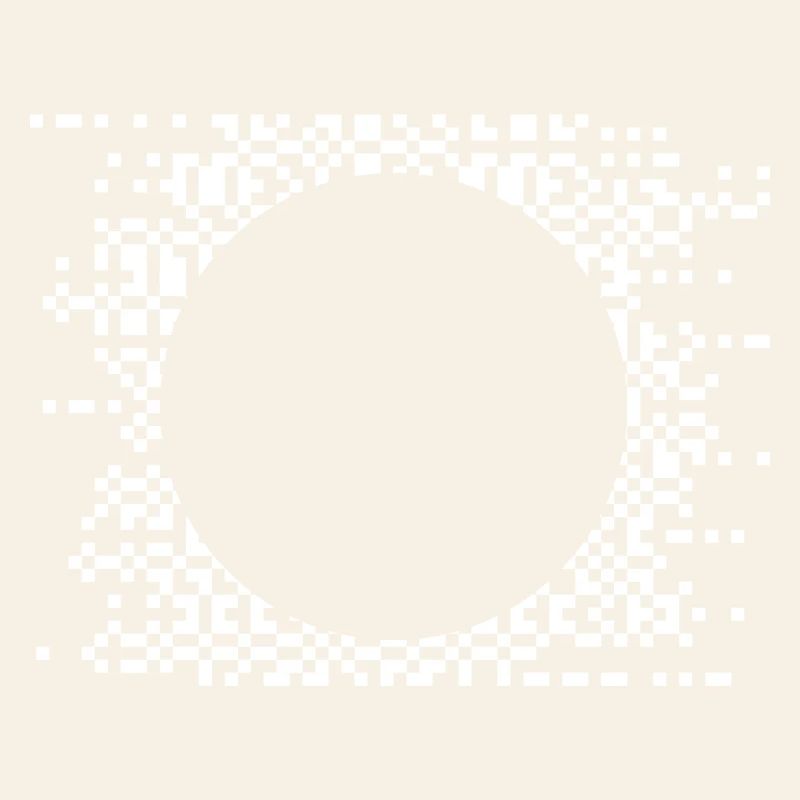 Cercle de pixels Nébuleuse abstraite