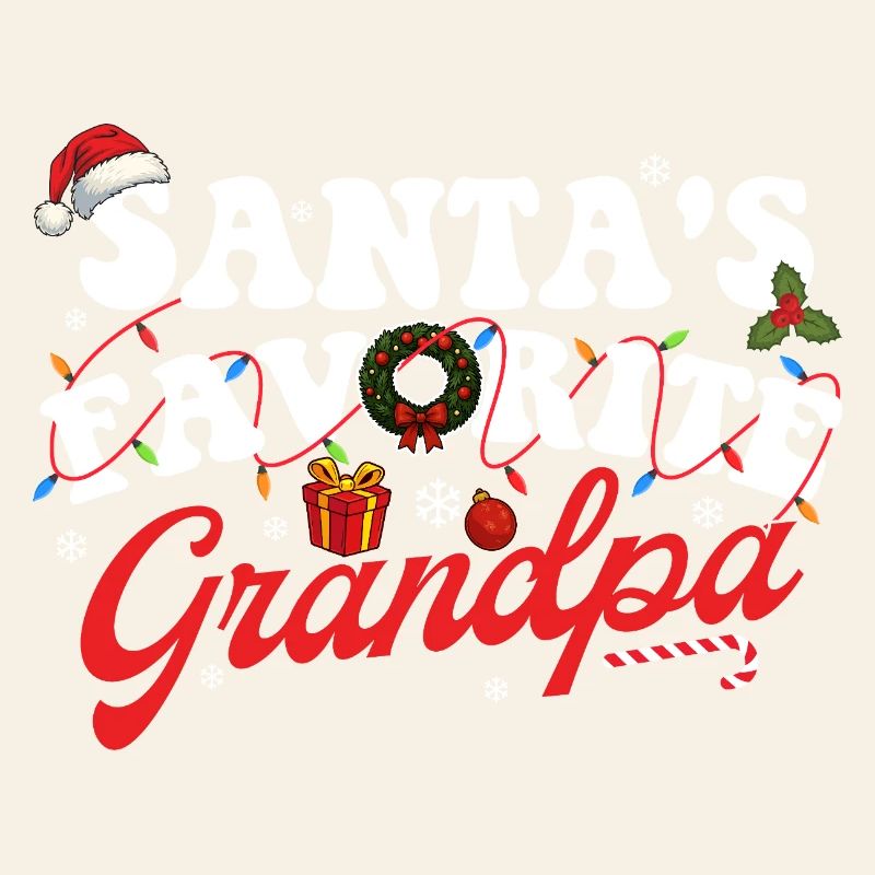 Weihnachtsmanns Lieblingsopa Lustiges Weihnachtsgeschenk Papa