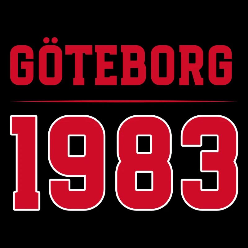 Göteborg 1983 Typographie rétro