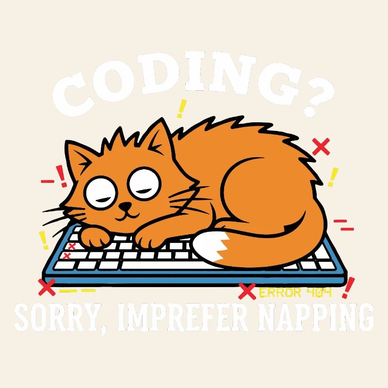 Coding? Sorry, ich schlafe lieber Lustige Katze