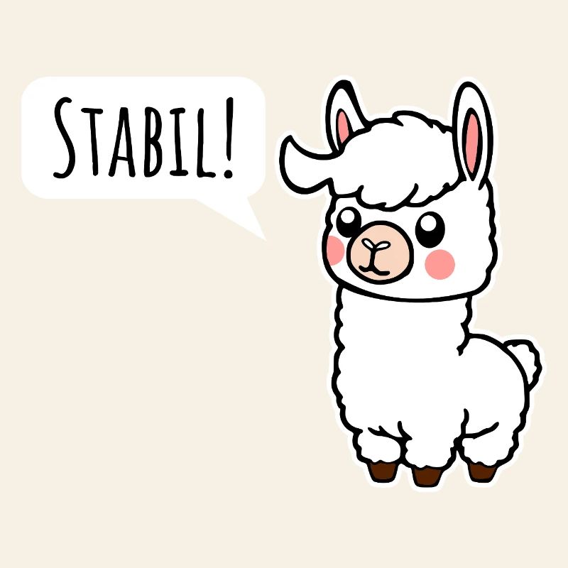Restez stable ! Comme le petit lama