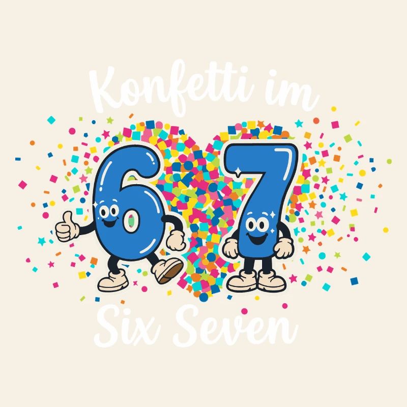67 Six Seven Meme Confetti Carnival Cologne
