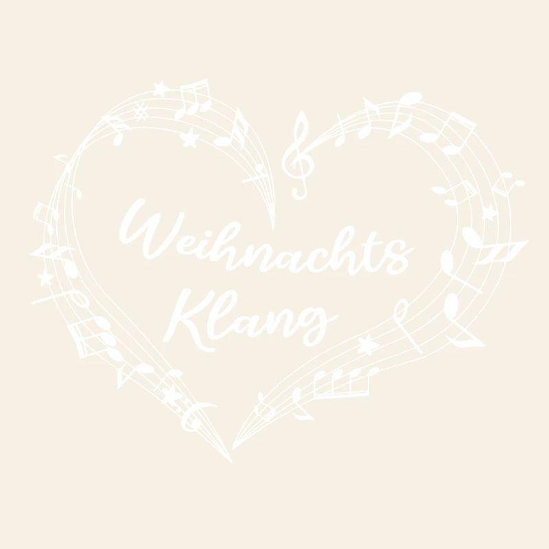 Weihnachtsklang - Herz aus Musiknoten & Sternen