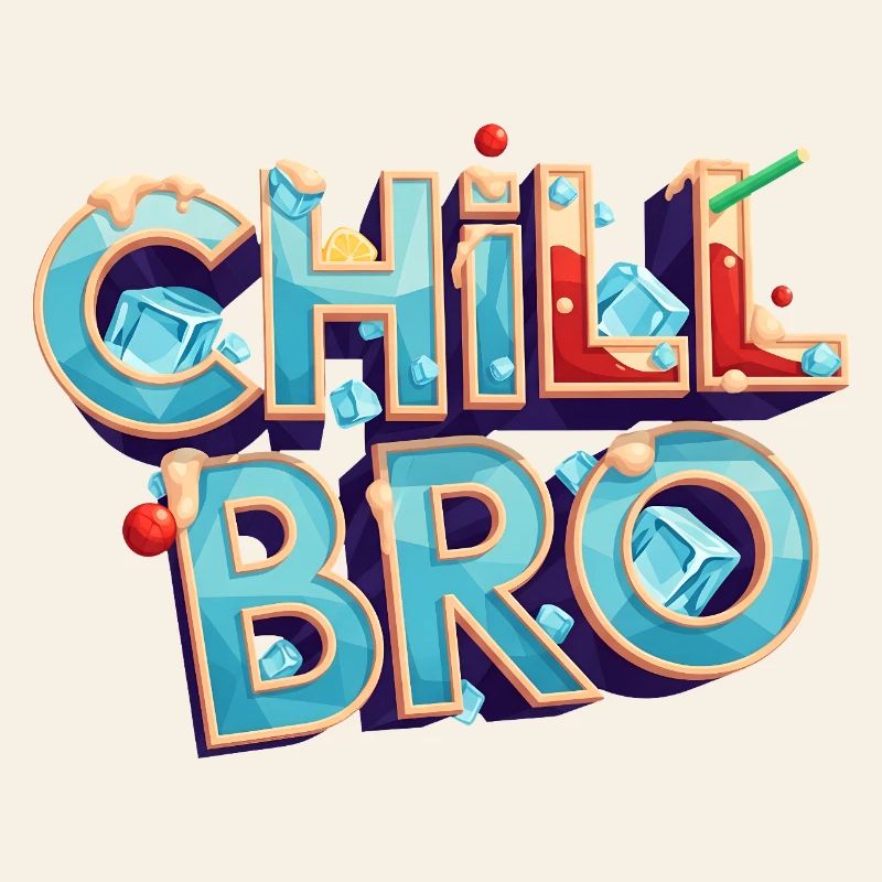 Chill Bro Cocktail Lettering