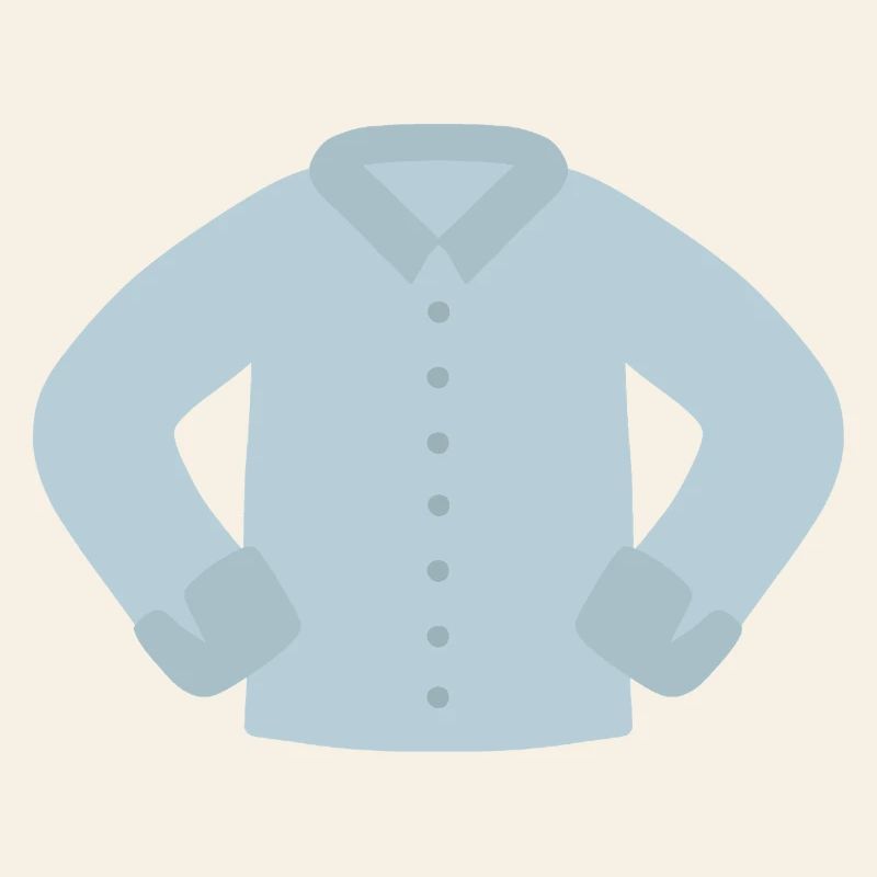 Azure Buttoned Shirt Graphic