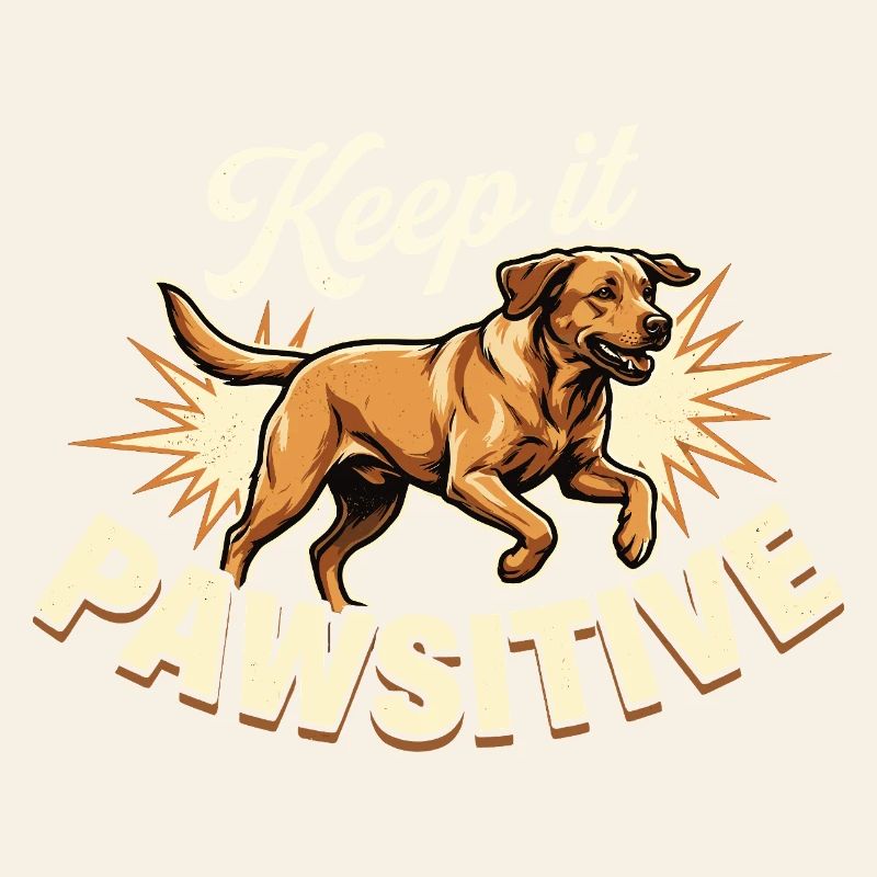 Keep it Pawsitive Foxred Labrador Retro
