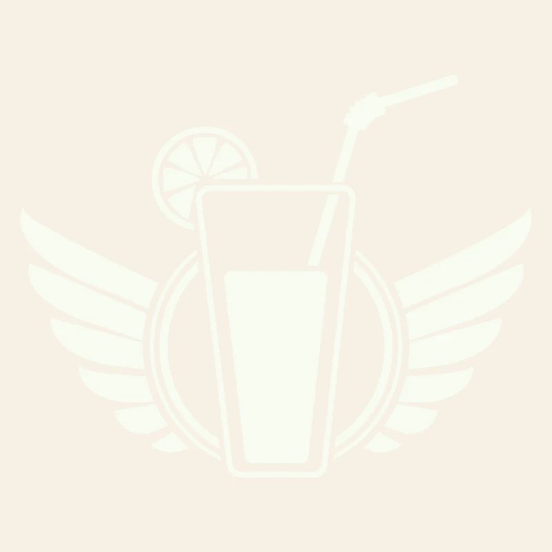 Wing cocktail with lemon slice