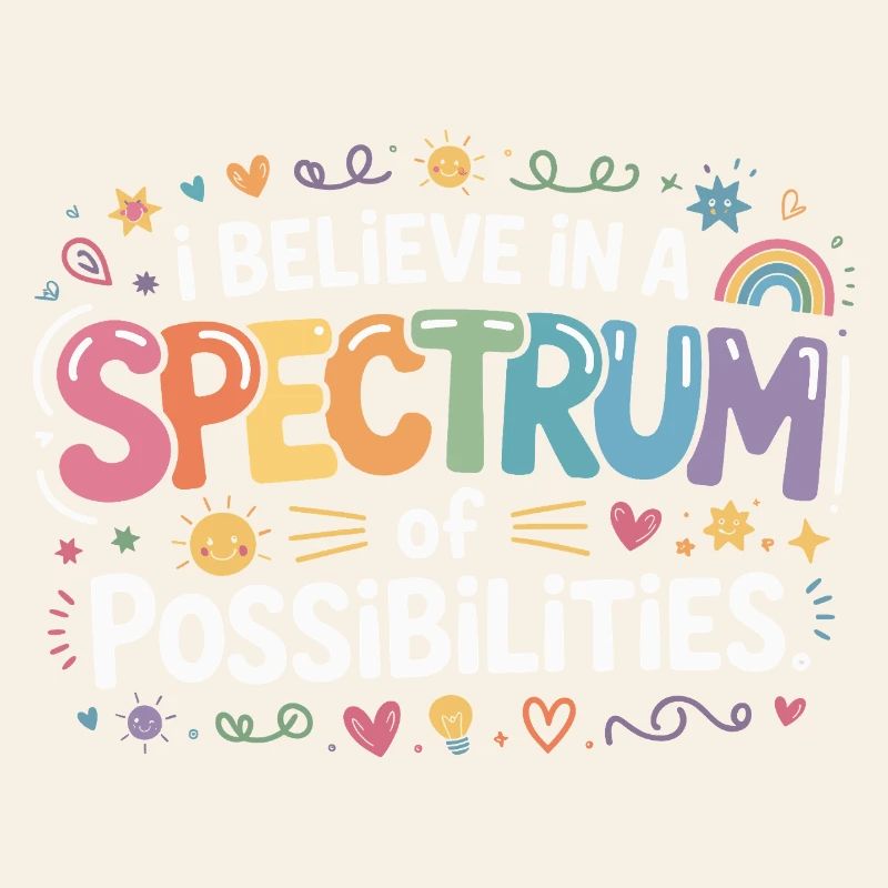 Autism Awareness Support rainbow
