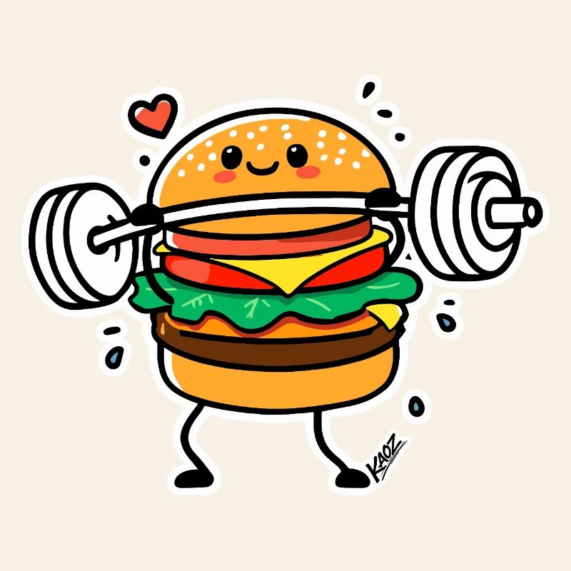 Gewichtheben-Hamburger-Held