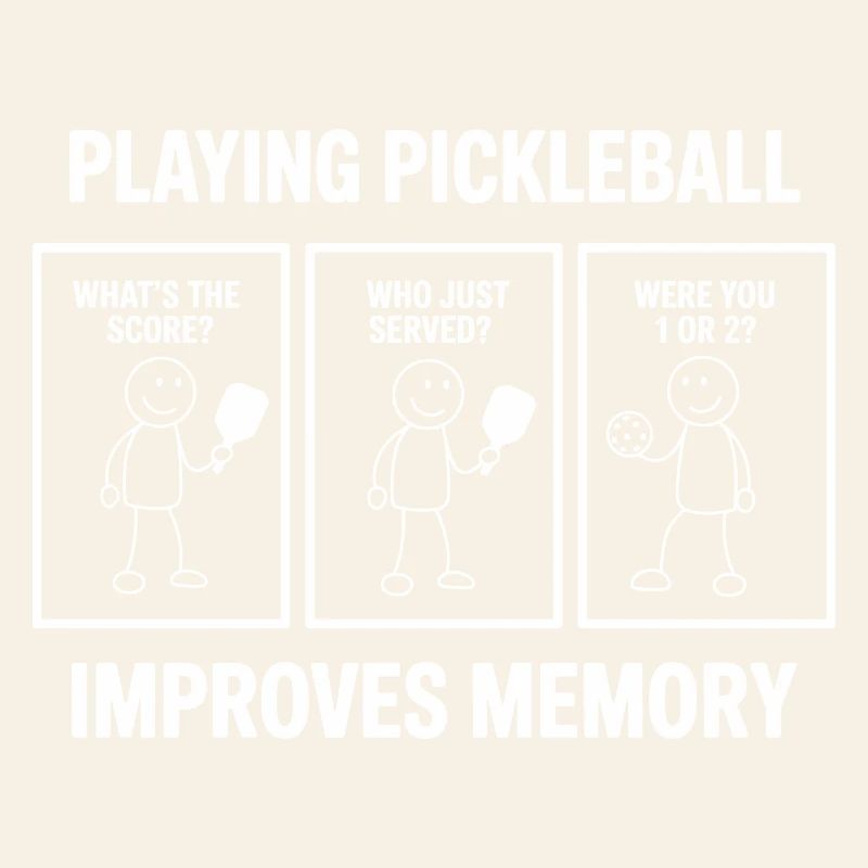 Pickleball Memory Comic Bon pour la mémoire