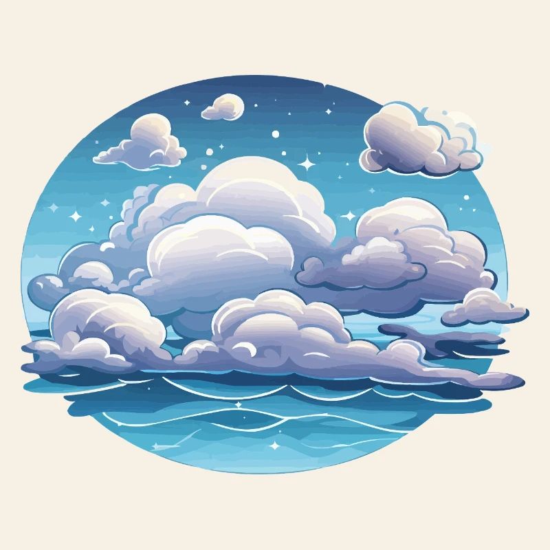Circular clouds over the ocean