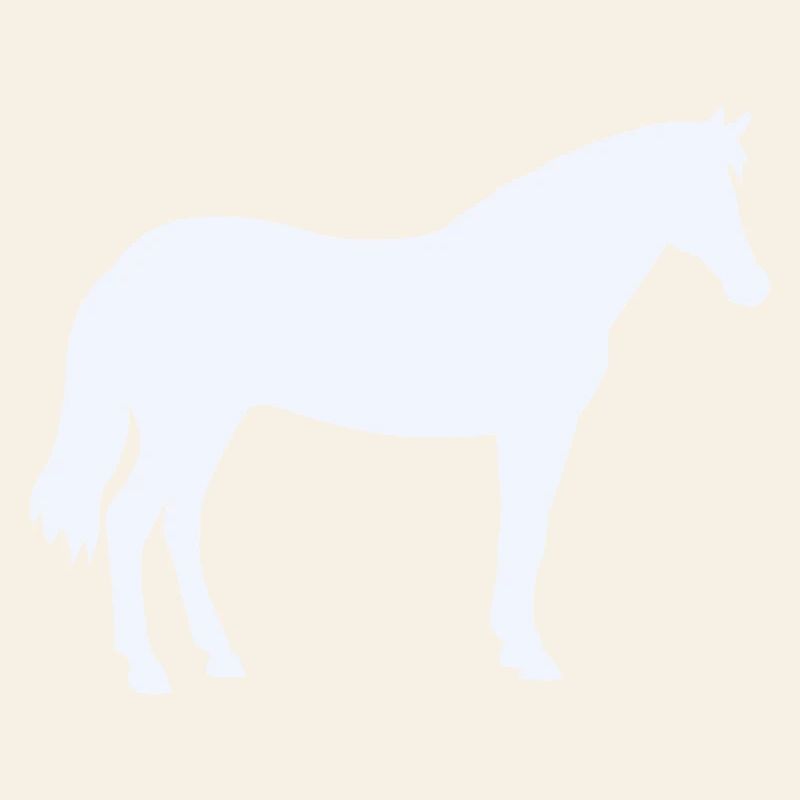 Silhouette du cheval en blanc lait