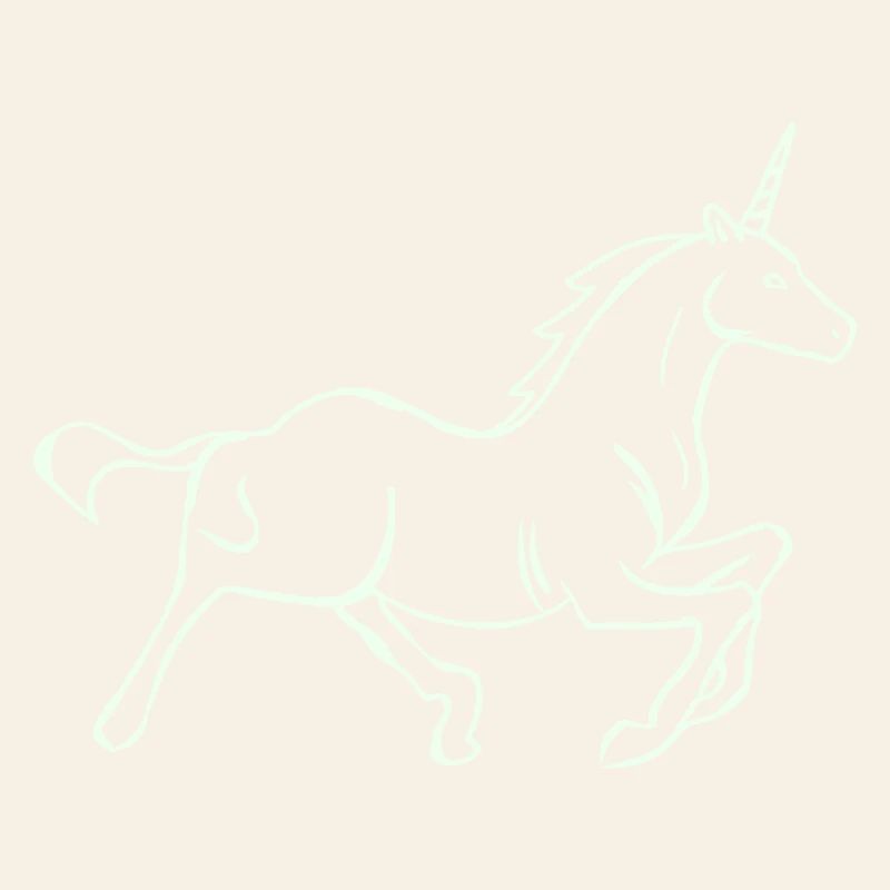 Tracé linéaire licorne en cours