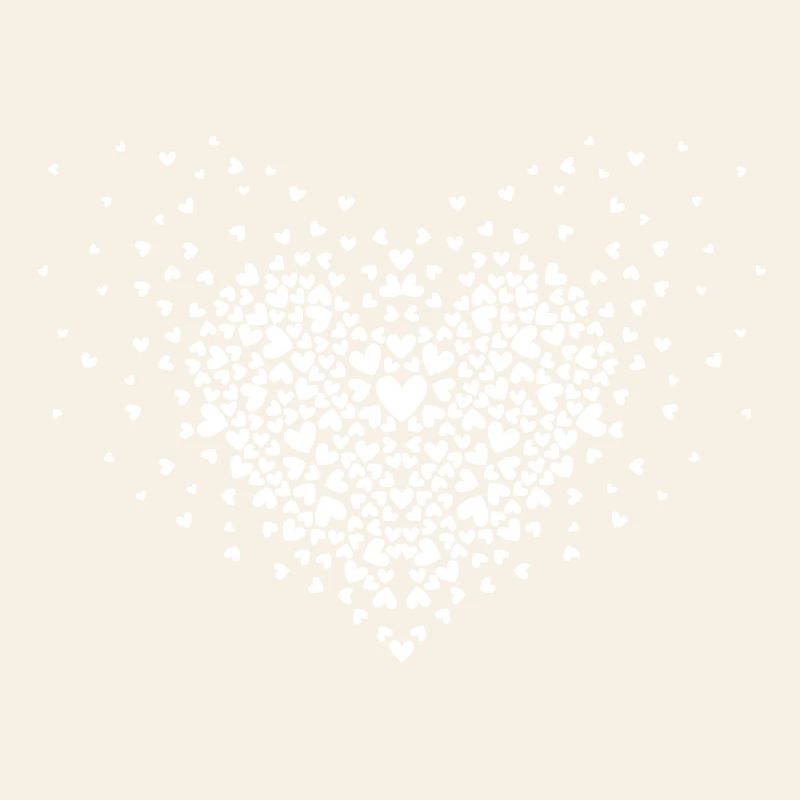 Heart explosion white