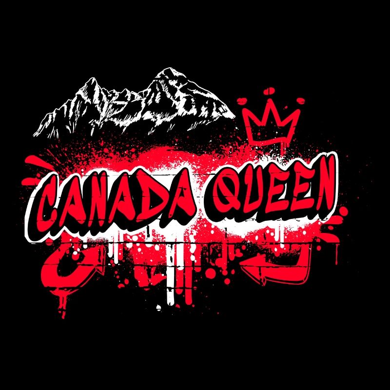 Kanada Queen Flaggen Graffiti Design
