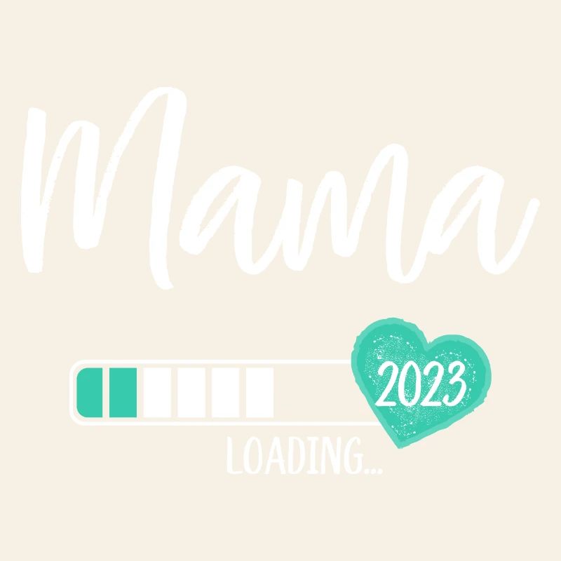 Mama Loading 2023 Herz Baby Junge Werdende Mama