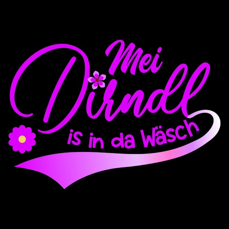 Mei Dirndl is in da Wäsch Trachtenshirt Madl