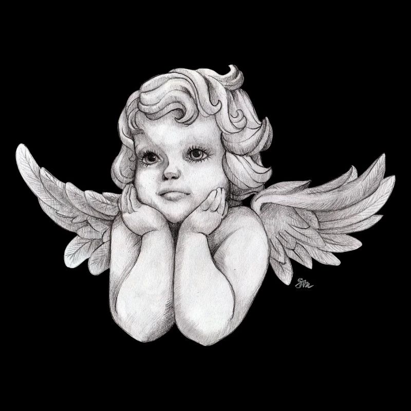 Little dreamy angel cherub
