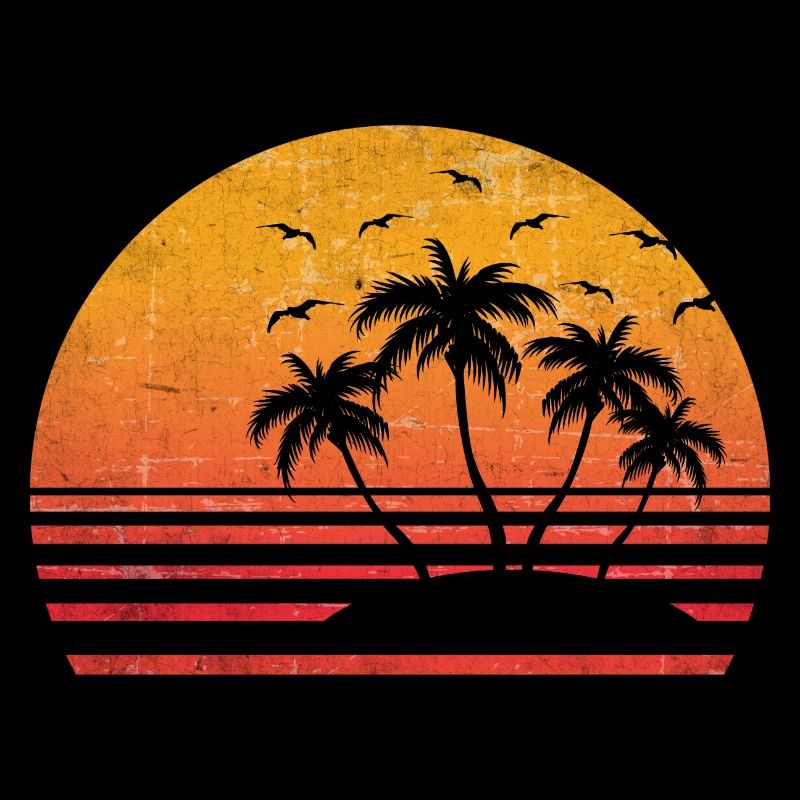 Soleil Palmier Rétro