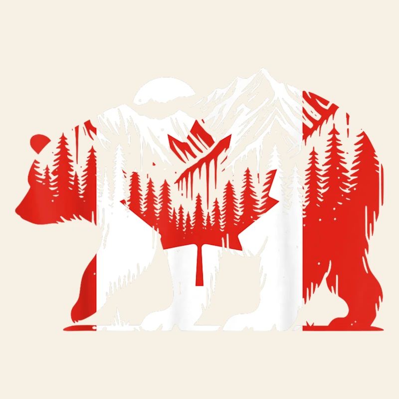 Eisbär Kanadische Flagge Maple Leaf Canada Day