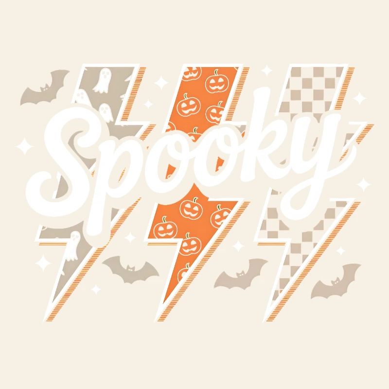 Spooky Retro Lightning Halloween