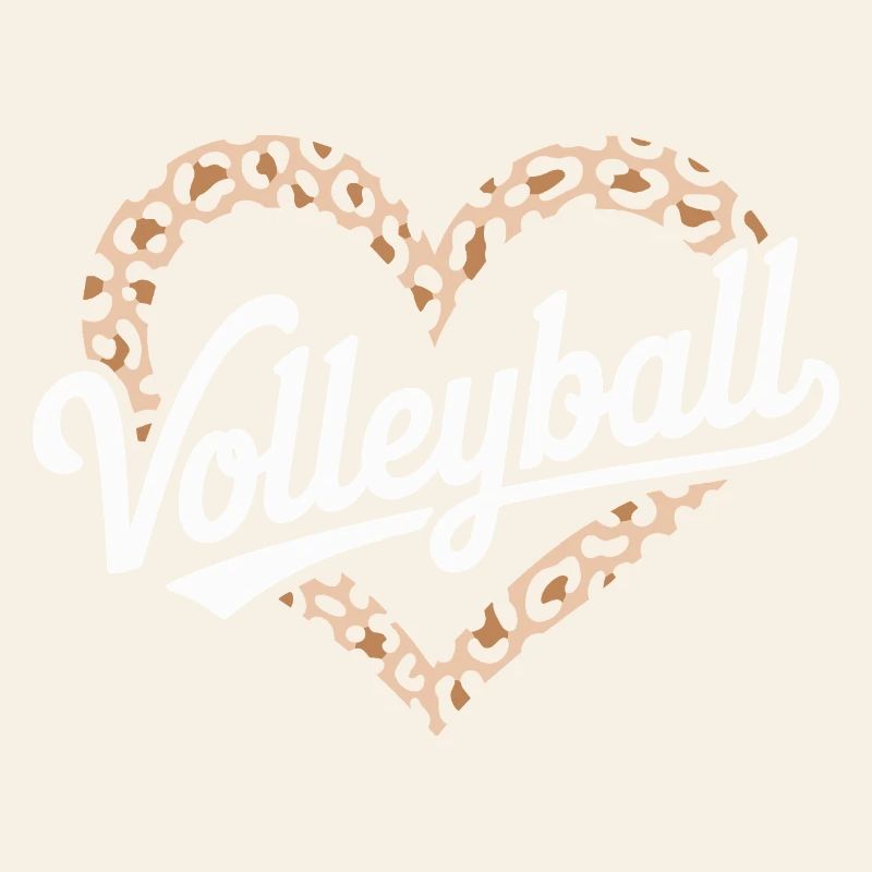 Conception de volley-ball en forme de cœur de léopard