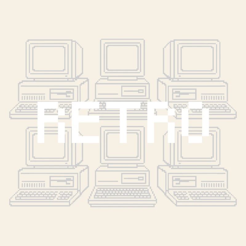 Retro Computer Grid Techno