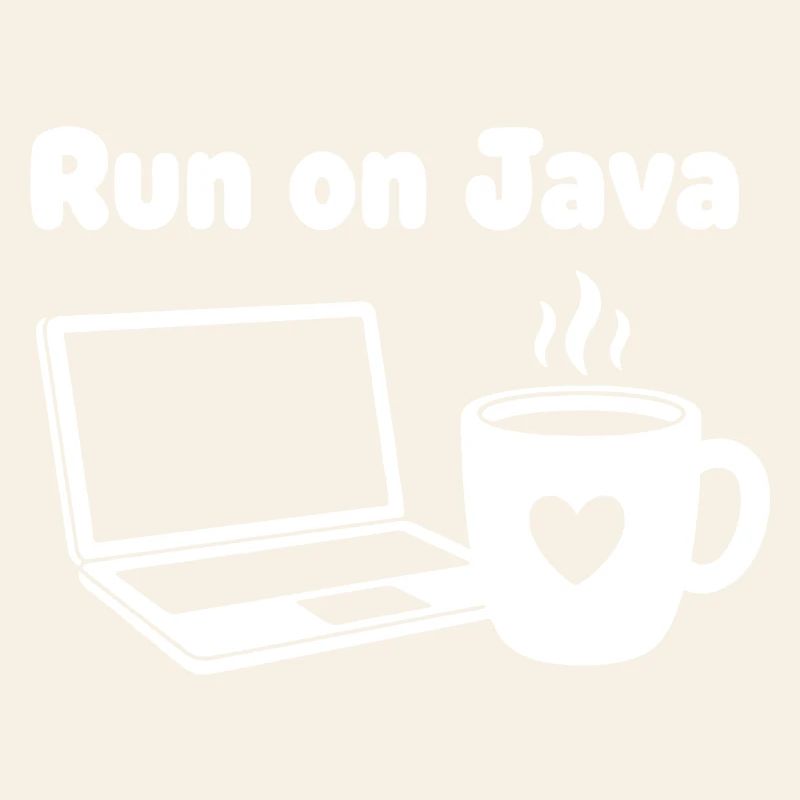 Java Lauf Café Laptop Herz