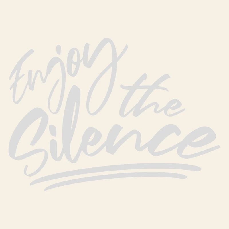 Profitez du silence Dire calme Silence Introverti