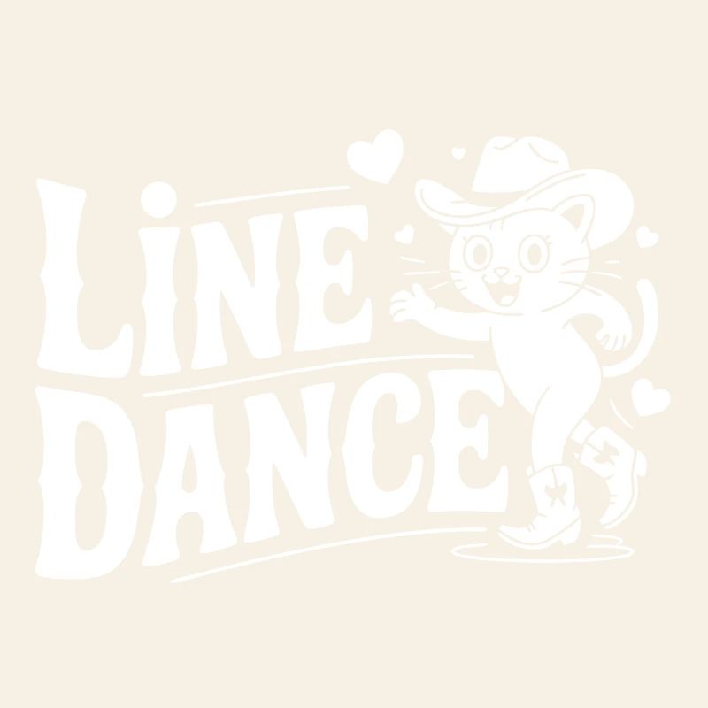 Line Dance Cat Silhouette
