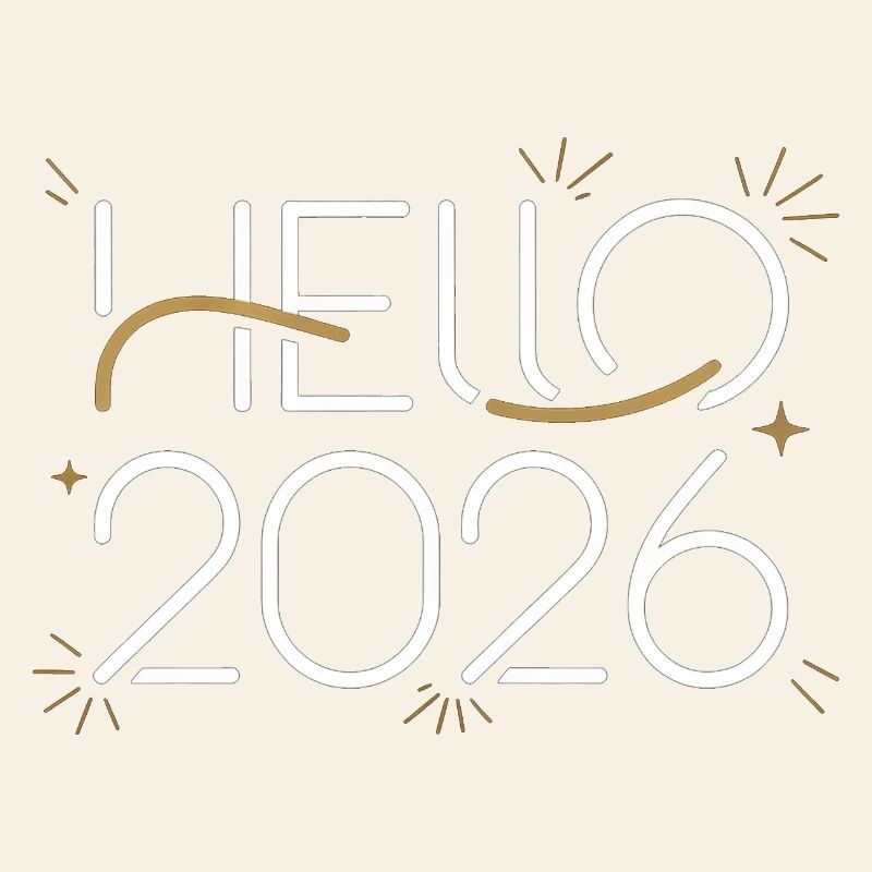 Hello 2026 Neon Celebration