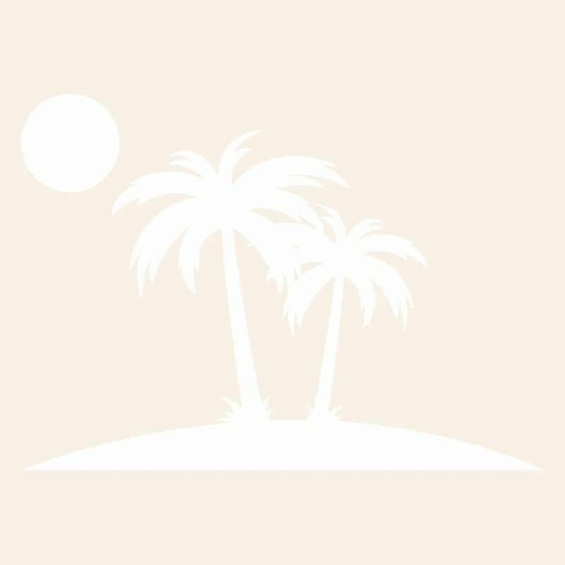 Silhouette de Palm Island sur la plage