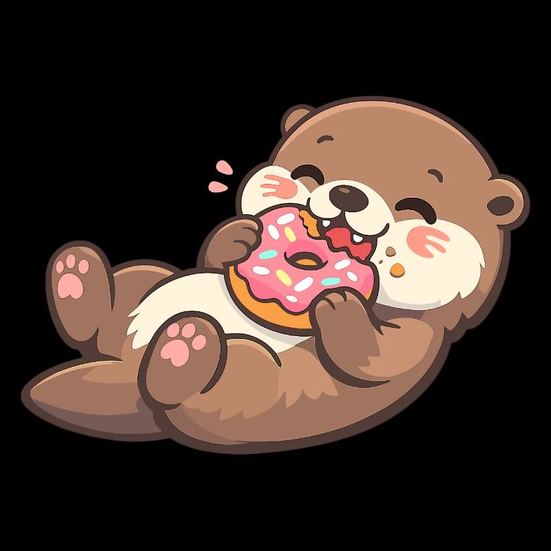 Ours en câlin avec un donut